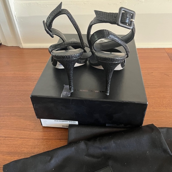 Alexander Wang Lovisa Black Snakeskin Heels - Picture 3 of 5